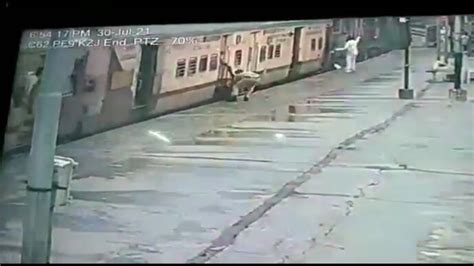 Rpf Jawan Wins Praise For Saving Woman From Slipping Under Moving Train