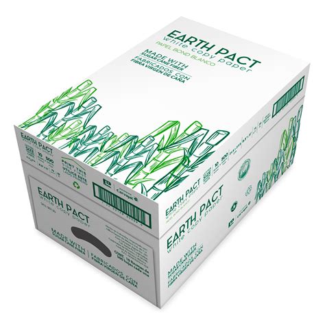 Caja De Papel Ecológico Earth Pact White Copy Carta 5000 Hojas Blanco