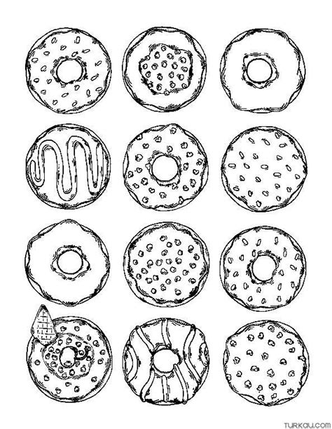 Donut Coloring Pages Hard Coloring Pages