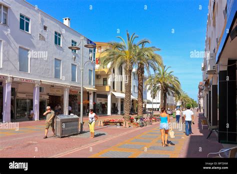 Pedestrian Road And Shopping Mile In Kemer Antalya Turkey Stock Photo