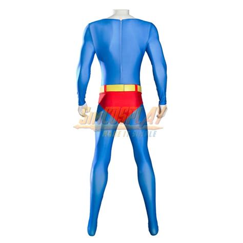 Super Hero Clark Kent Cosplay Costume Christopher Reeve Classic