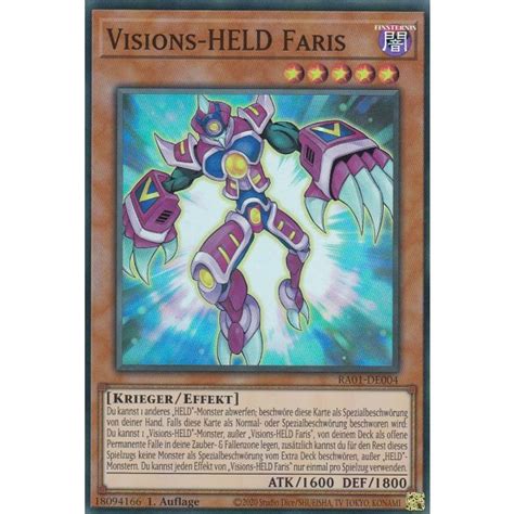 Visions HELD Faris V 4 Platinum Secret Rare RA01 DE004 V 4 Platinum