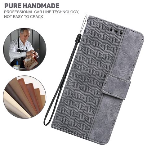 For Infinix Hot S Geometric Embossed Leather Phone Case Grey Alexnld
