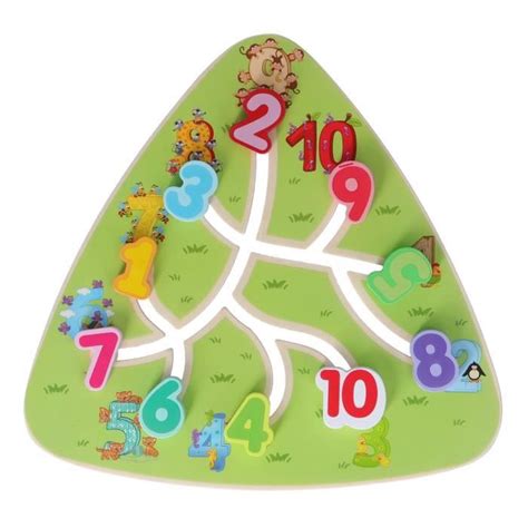 Drfeify planche d activité en bois Jouets de labyrinthe en bois Puzzle