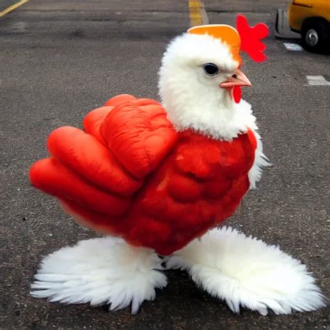 Cute Chicken Dressed As An Inmate Campau Mike Style Stable Diffusion