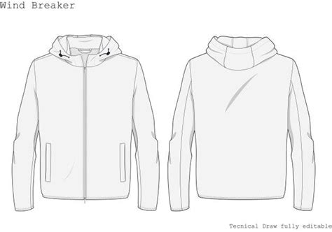 Premium Vector Wind Breaker Technical Hand Draw Sports Jackets