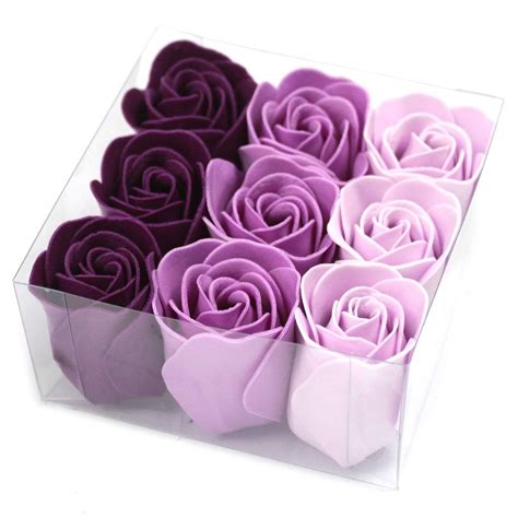 Set Of 9 Lavender Roses Soap Flower Prezzyfind Prezzyfind Flower