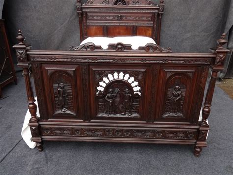 Carved Oak French Breton Double Bed Antiques Atlas