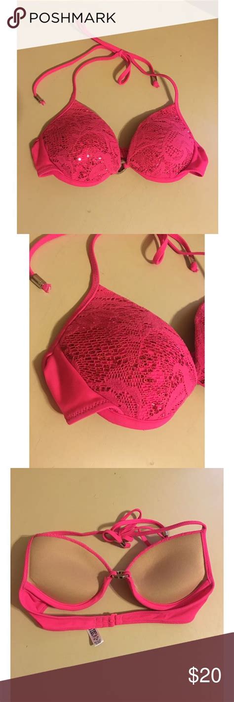 Pink Victorias Secret Push Up Bathing Suit Top Xs Bathing Suit Top