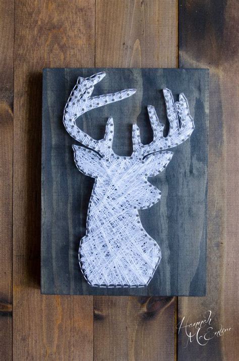 T Te De Cerf String Art Faune Decor Art Mural Par Hannahmcentireart