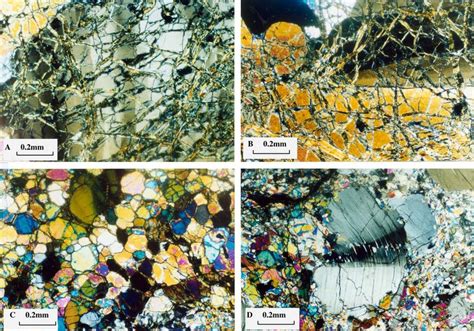 Photomicrographs Of Thin Sections Cut In A Plane Normal To Foliations