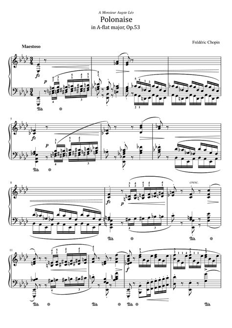 Chopin Polonaise No 6 In A Flat Major Op 53 Heroic Original For