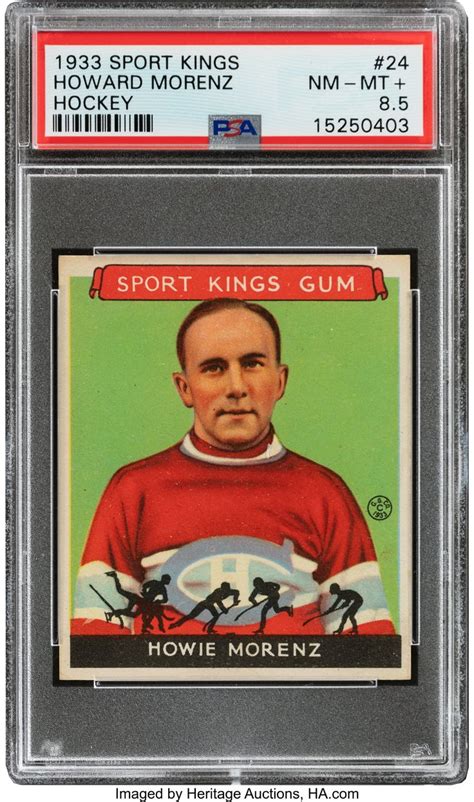 1933 Sport Kings Howie Morenz 24 PSA NM MT 8 5 Pop Two Only Lot