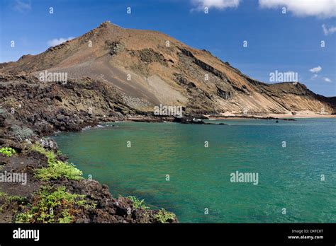 Volcano on the island of Bartolome in the Galapagos Islands, Ecuador ...