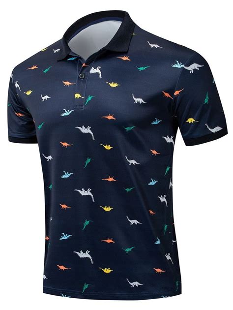 Dinosaur Pattern Casual Short Sleeves T Shirt Spon Casual