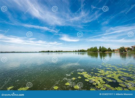 The Lower Lake of Mantua or Mincio River in Lombardy Italy Stock Image ...