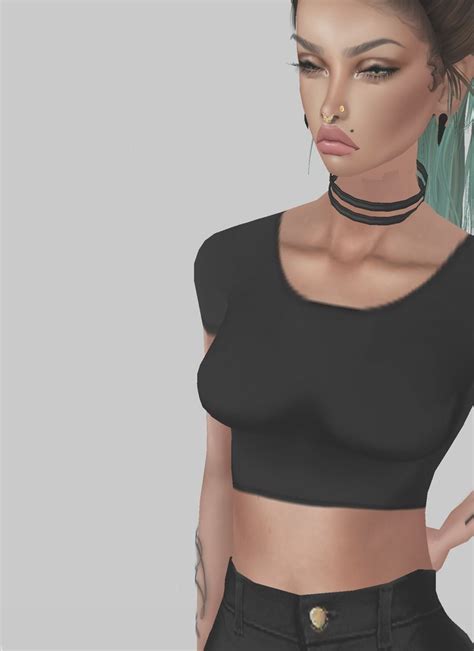 IMVU Imvu Chokers Crop Tops Necklace Outfits Women Fashion Moda