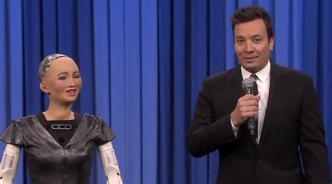 Watch Jimmy Fallon S Soulful Duet With Sophia The Robot