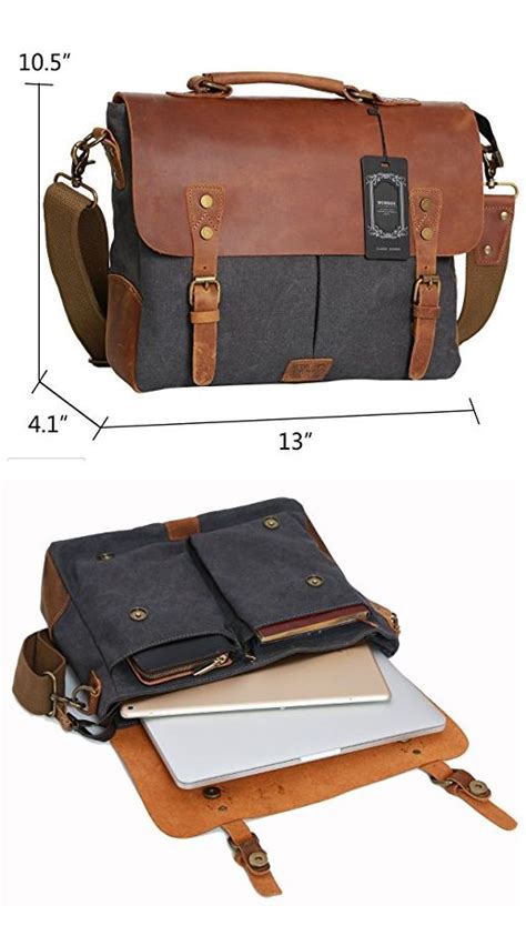 Wowbox Messenger Satchel Bag For Men And Women Vintage Canvas Laptop