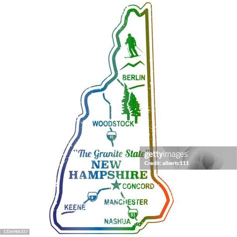 New Hampshire Map Photos And Premium High Res Pictures Getty Images