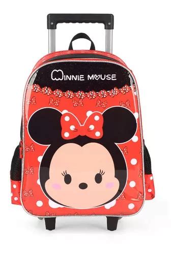 Mochila De Rodinha Infantil Escolar Menina Minnie Mercadolibre