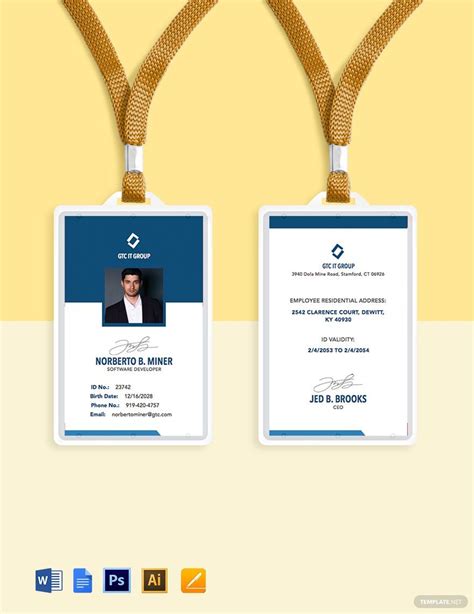 FREE Employee Id Card Templates & Examples - Edit Online & Download ...