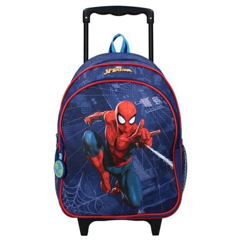 Sac à dos à roulettes maternelle SPIDERMAN Bring It On 1 compartiment