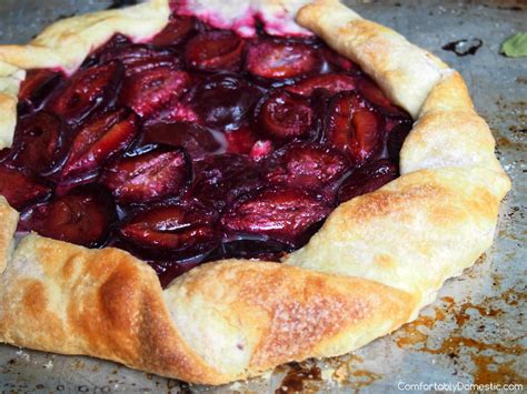 3 Ingredient Rustic Plum Tart Comfortably Domestic