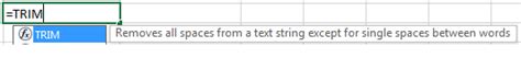 trim function  excel formulas  examples