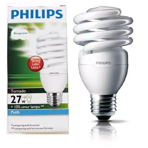 Jual Lampu Philips Helix W Watt Putih E Lampu Spiral Tornado