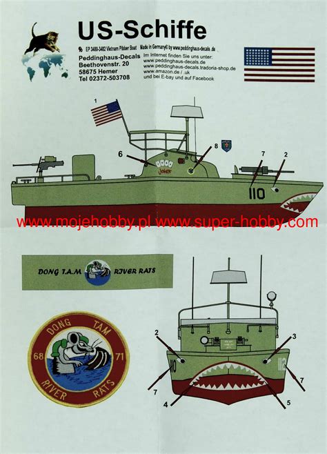 Vietnam Pibber Patrol Boat Peddinghaus Decals 3482