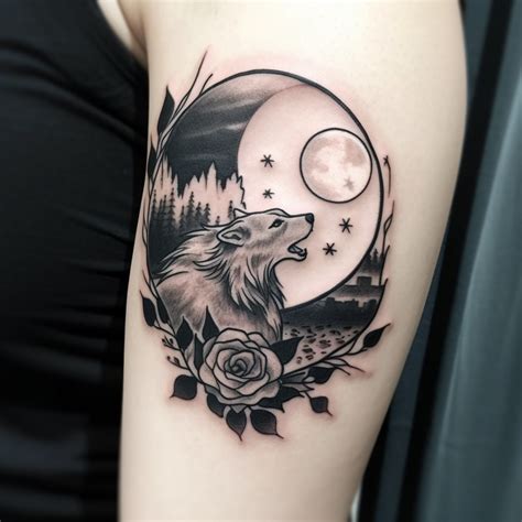 70 Wolf And Moon Tattoo Ideas - TattooClue.com