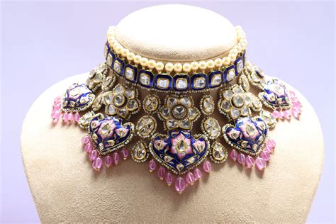 Kundan Meena Necklace Set Atelier Yuwa Ciao Jp