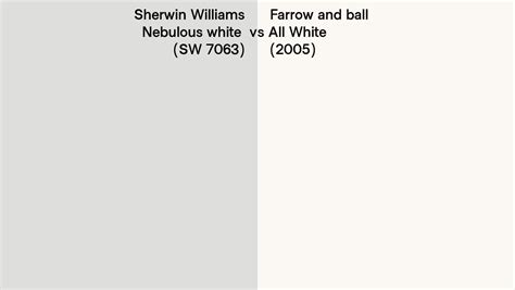 Sherwin Williams Nebulous White Sw 7063 Vs Farrow And Ball All White