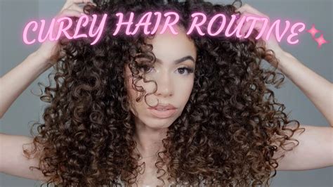 Curly Hair Routine 2024 3a 3b Curls Volume And Definition 💗 Youtube