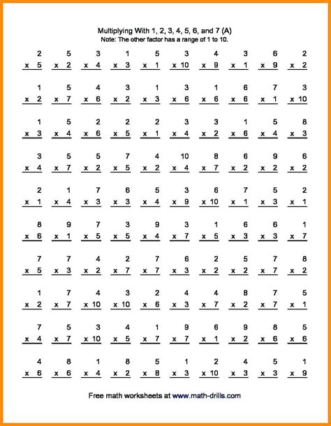 7th Grade Math Multiplication Worksheets Free Printable