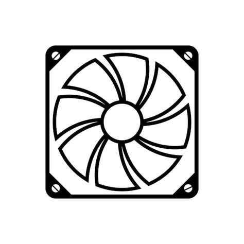 Icono Del Ventilador De Escape Para El Enfriamiento Del Aire De La Cpu