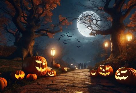 Download Halloween Pumpkin Lanterns Night Royalty Free Stock