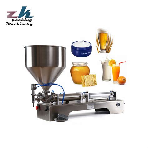 Horizontal Piston Semi Automatic Paste Shampoo Cosmetic Cream Manual