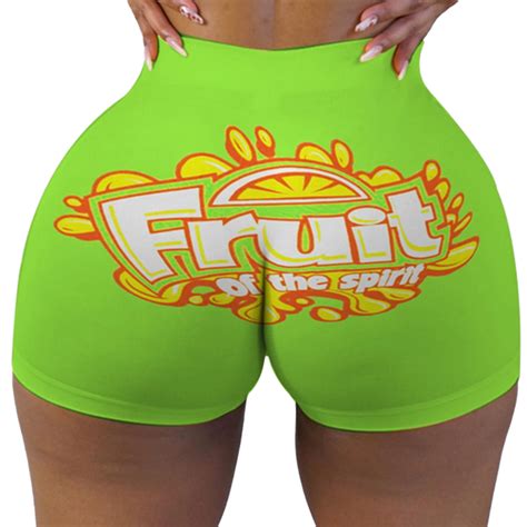 Women S Summer Hot Shorts Fashion Casual Print High Waist Fitness Shorts Womens Costume