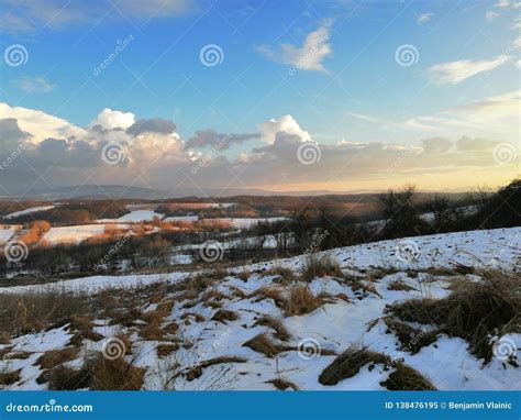 Grassy Fields Coveted By Winter Stock Image Image Of Countryside Fields 138476195