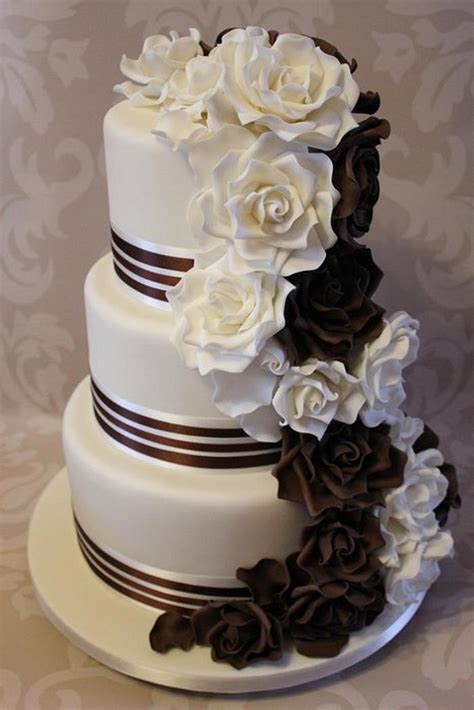 Rose Cascade Wedding Cake Decorated Cake By Dulcie CakesDecor