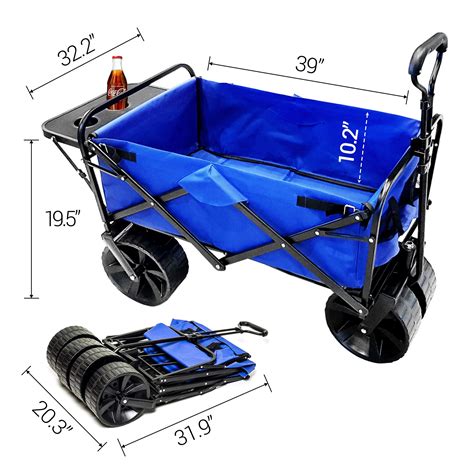 Beau Jardin Folding Wagon Cart Pound Capacity Collapsible Utility