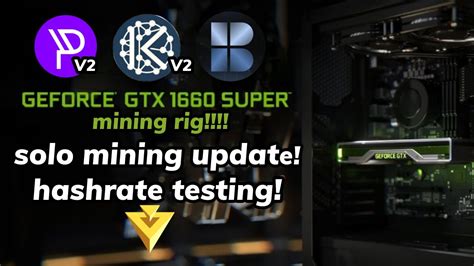 1660 Super Mining Rig Solo Mining Results And Hashrate Testing I Will Make This Gpu Profitable