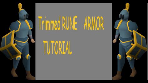 How To Make Gilded Rune Armor Trimmed Rune 2021 Updated Tutorial