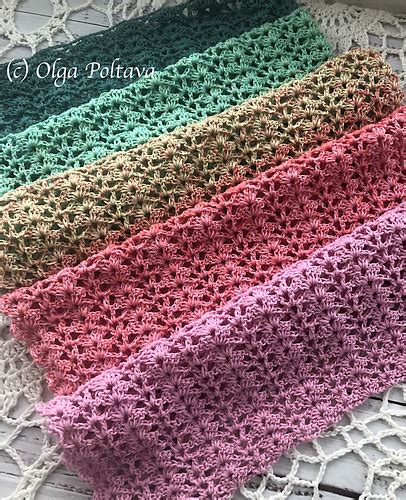 Ravelry Shells Lacy Scarf Pattern By Olga Poltava