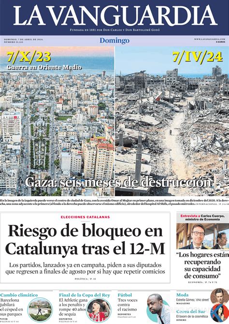 La Vanguardia Abr Jornais E Revistas Sapo Pt Ltima Hora