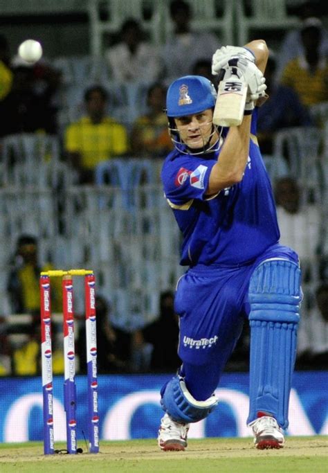 Rajasthan Royals Batsman Shane Watson Celebrates His Century During The