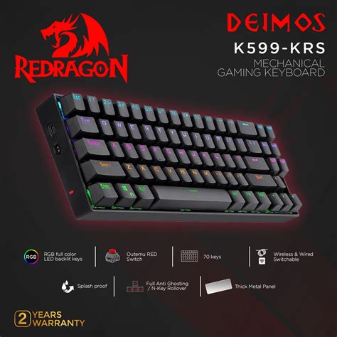 Jual Redragon Wireless Mechanical Keyboard Gaming Deimos K599 Krs