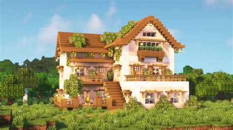 Minecraft How To Build An Aesthetic Cozy House Tutorial Youtube